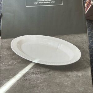 Elegant White Oval Serving Platter